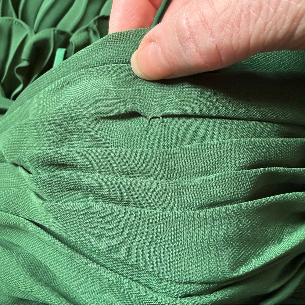 KissProm khalani emerald green ruffle multi layer long prom dress - Picture 14 of 14